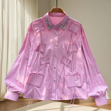 Design Sense Of A Small Chic Top Girl Spring And Autumn Super Fairy Retro Gentle Court Style First Love Temperament Chiffon Shirt