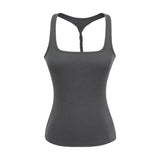 Spice Girls U-Necked Back Twisting Shersion Sling Sling Sports Fitness Bottom Sleeveless T-Shirt