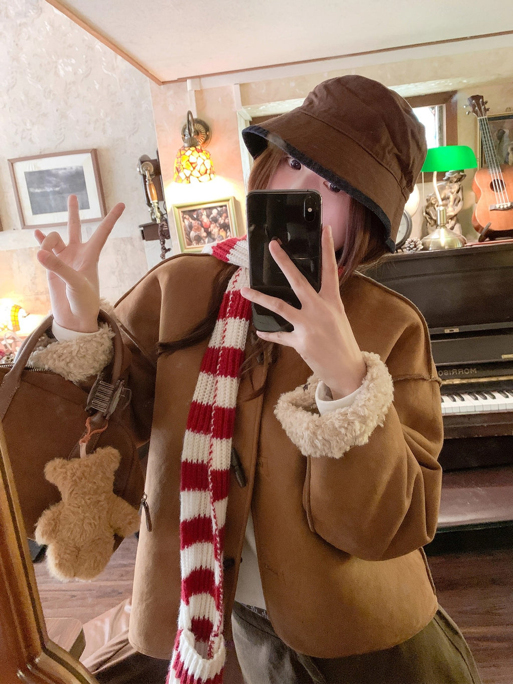 Double-Sided Wearing Velvet Cashmeat Wool Coat Women Winter Short Fashion Puff Fur Wave Thick Top