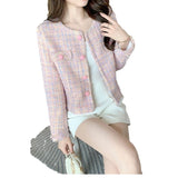 2026 Spring And Autumn New Small Fragrant Style Short Coarse Flowers Coat Women's Long-Sleeved Senior Sense Of French Thin Top