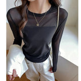 2026 Double-Layer Mesh New Mesh Jersey Sleeker Fashion T-Shirt Dress T-Shirt Girl