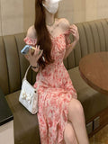 Broken Floral Dress Summer Girl 2025 New High-End Style Style Fashion Temperament Irregular Long Skirt