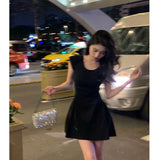 French Fashion Senior Temperament Dress Women Summer New Folds To Receive Thin A-Word Short Skirt Ins Tide