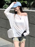 Sexy Thin Little Through Hottie Breathable Long Sleeve Sunscreen Summer Loose Jacket Female T Air Conditioning Mesh Jersey