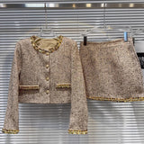 Liliang Street Coarse Flowers, Small Scent Style Short Outer Suit Women 2026 Autumn New High-Rise Half Skirt Short Skirt