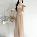 French Temperament Royal Sister Suit Dress Women 2026 Summer High-End Temperament Thin Sling Slings Open Shirt Half Dress Three-Piece