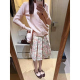 3.16/New On Spring XUAN XIAO JIE Round-Neck Knitted Single-Cuffed Knitted Cardigan Woman