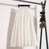 Casual Half-Dress Woman This Year's Popular Temperament Half-Body A-Dress Black Dress High-End Feeling Umbrella Skirt Summer