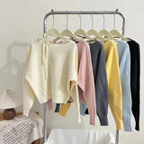 KANING Round Neck Hanging Neck Knitted Jersey 2026 Autumn New Korean Version Of Loose Design Sweater Woman