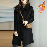 Mao This Coat Woman 2025 Autumn And Winter New Small Man Thick Korean Version Of The Long-Term Coat