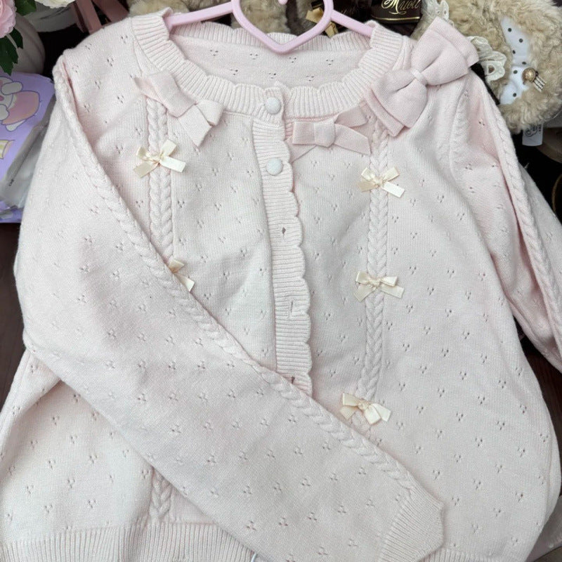 3.2/New In Spring XUAN XIAO JIE Cute College Wind-Bunter Knitted Jersey Coat Woman