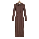 Spice Girls Autumn And Winter Bottom Grip Zip Hooded Long Sleeves To Keep Warm Waist Fishtail Skirt