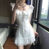 White Dress Short Girl Summer Beautiful Crouse First Love Small White Dress Summer Beautiful Beautiful Small Dress