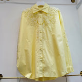 European Goods 2025 Autumn Dress New Light Luxury Heavy Industry Hollow Embroidery Hot Sleeve Shirt Women's Long Top
