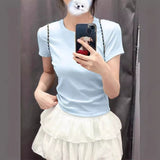 Underdastic Slimmed Short-Sleeved T-Shirt Women's Version Of The New Ins Thin Short Fashion Top Woman Trend