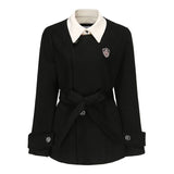 Fake Two Blazer Women 2026 Spring And Autumn Small Waist College Style High-End Black Suit Suit Woman
