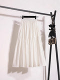 Casual Half-Dress Woman This Year's Popular Temperament Half-Body A-Dress Black Dress High-End Feeling Umbrella Skirt Summer