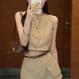 Scling Heart Shadow Design Sense Retro Wind Hollow Lace Embroidery Hook Flower Set 2026 Summer Two-Piece Skirt