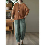 Autumn And Winter Wicked Women's Pants Retro Art Loose Thin Harlan Trousers Fat Leg Lanterns