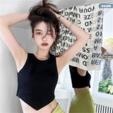 Temperament Sweet Hottie Sexy Sling Vest Women Summer New Design Sense Of Irregular Short Top