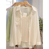 New Fashion Slimming Small Small Sleeves Thin Thin Sunscreen Shirt Women's Summer Korean Version Of Loose Cardigan Coat Female Trend