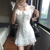 White Dress Short Girl Summer Beautiful Crouse First Love Small White Dress Summer Beautiful Beautiful Small Dress