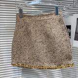 Liliang Street Coarse Flowers, Small Scent Style Short Outer Suit Women 2026 Autumn New High-Rise Half Skirt Short Skirt