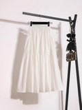 Casual Half-Dress Woman This Year's Popular Temperament Half-Body A-Dress Black Dress High-End Feeling Umbrella Skirt Summer