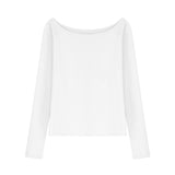 Zhang Jingyi Star With The Same Oblique Shoulder Short-Sleeved Female Open-Shoulder T-Shirt Summer Pure Hot Girl Loose Black Shoulder