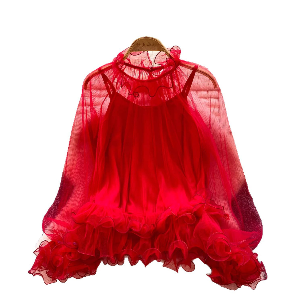 2026 Early Spring New Chiffon Shirt French Temperament Famous æÂñÞ Öå Lace Slings Two Women
