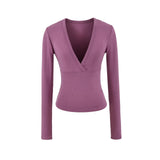 Pure Wind Cutting Line Cashmeal Blouse Slimming Shirt Design Sense Niche Top