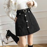 Vintage Wick Velvet Skirt Women's Spring Dress 2025 Korean Version Of The New Thin High-Waist A-B-Bum Skirt Short Skirt