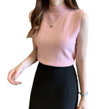 Official Website Image Activity Burst 13 Colors 2026 Spring And Summer New Ice Silk Knitted Vest Sleeveless Top Sleeveless Sling Tide