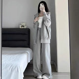 948 #Sports Suit Women 2025 Spring And Autumn Korean Version Of Loose Hooded Fashion Lazy Wind Casual Running Two Sets