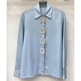Euro 2026 New Niche Heavy Design Shirt Sex To Loose Long-Sleeved Women's Shirt Top