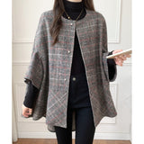 Export Lotte Loose Autumn And Winter Bat Sleeve Coat