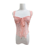 Summer New Pink Bow Lace Sling Female Korean Version Of Pure Hot Girl Short Inside And Outside To Wear Clothes