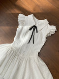 French Gentle Wind Design With Bow Tie Dress 2026 Summer New Temperament Sweet Ponmp Dress