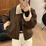 High-End Sleet One Lamb Coat Coat Women's New Collared Leather Jacket Locomotive Suit In Autumn And Winter 2026