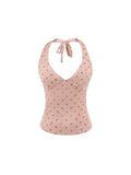 Real Shooting Hottie Hanging Neck Vest Woman With Breast Pad Summer 2026 Short Outer Wear Pure Desire Top