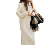 KANING College Wind Polo Collar Skirt Knitted Long Dress Women 2026 Autumn New Knitted Dress