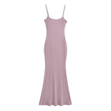 Hottie Sexy U-Neck Waist Slimmed Skirt Dress Dress Street Long Dress Show Skinny Fish Tail