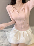 Spring And Summer Breathable Long-Sleeved Hooded Sun Jacket Repair Slim Thin Sports Top Yoga Suit Female Tide