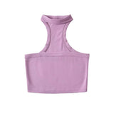 2025 Spring And Summer Pingkou Super Spicy Pure Lust Wind Slings Small Sexy Hanging Neck Bra Text Vest