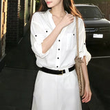 White Design Shirt Women's Summer New Casual Shirt Coat Loose Thin Top