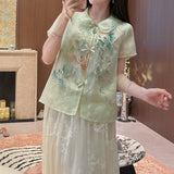 Cui Yu Heavy Industry Sang Silk New Chinese Vest Coat Women 2026 Summer New Thin Embroidery National Style Top