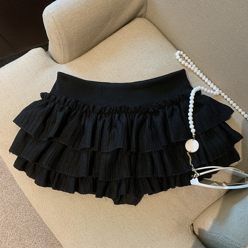 Sweet Wind Multi-Level Spoon Cake Half Dress Girl Spring Summer A Short Skirt