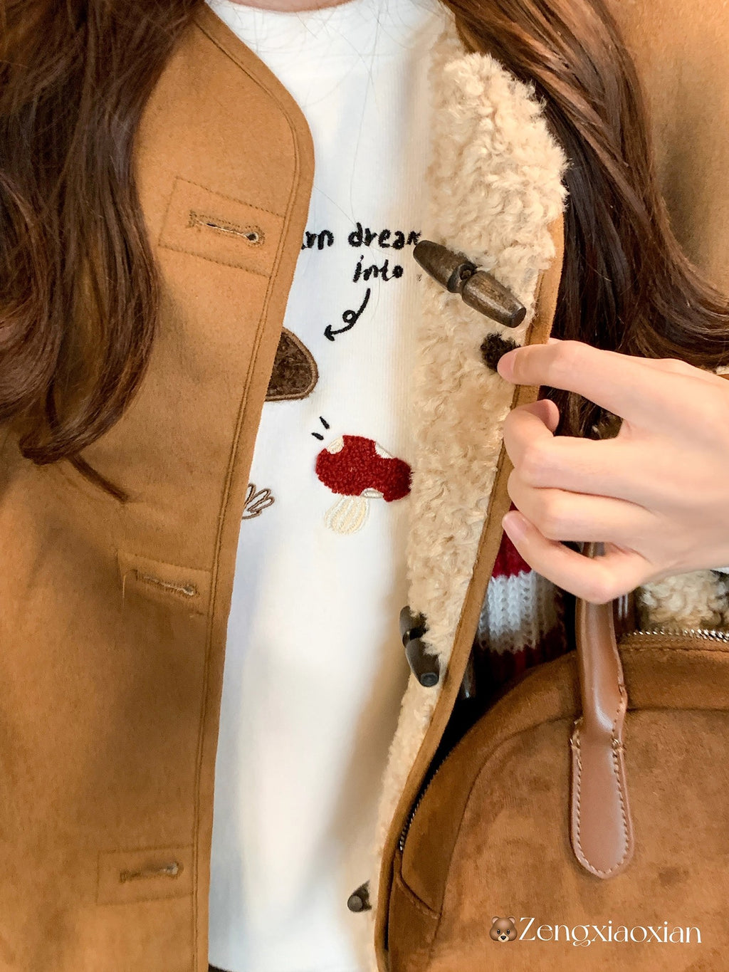 Double-Sided Wearing Velvet Cashmeat Wool Coat Women Winter Short Fashion Puff Fur Wave Thick Top
